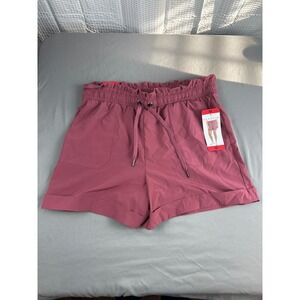 Danskin Women's Paperbag Shorts, Cosmic Clay, Size Medium NWT